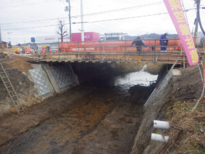 イージーラーメン橋施工中 豊野橋側道橋（京都府丹後土木事務所様）