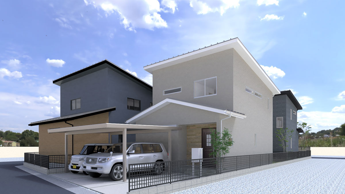 福知山市石原2期分譲地　外観パース