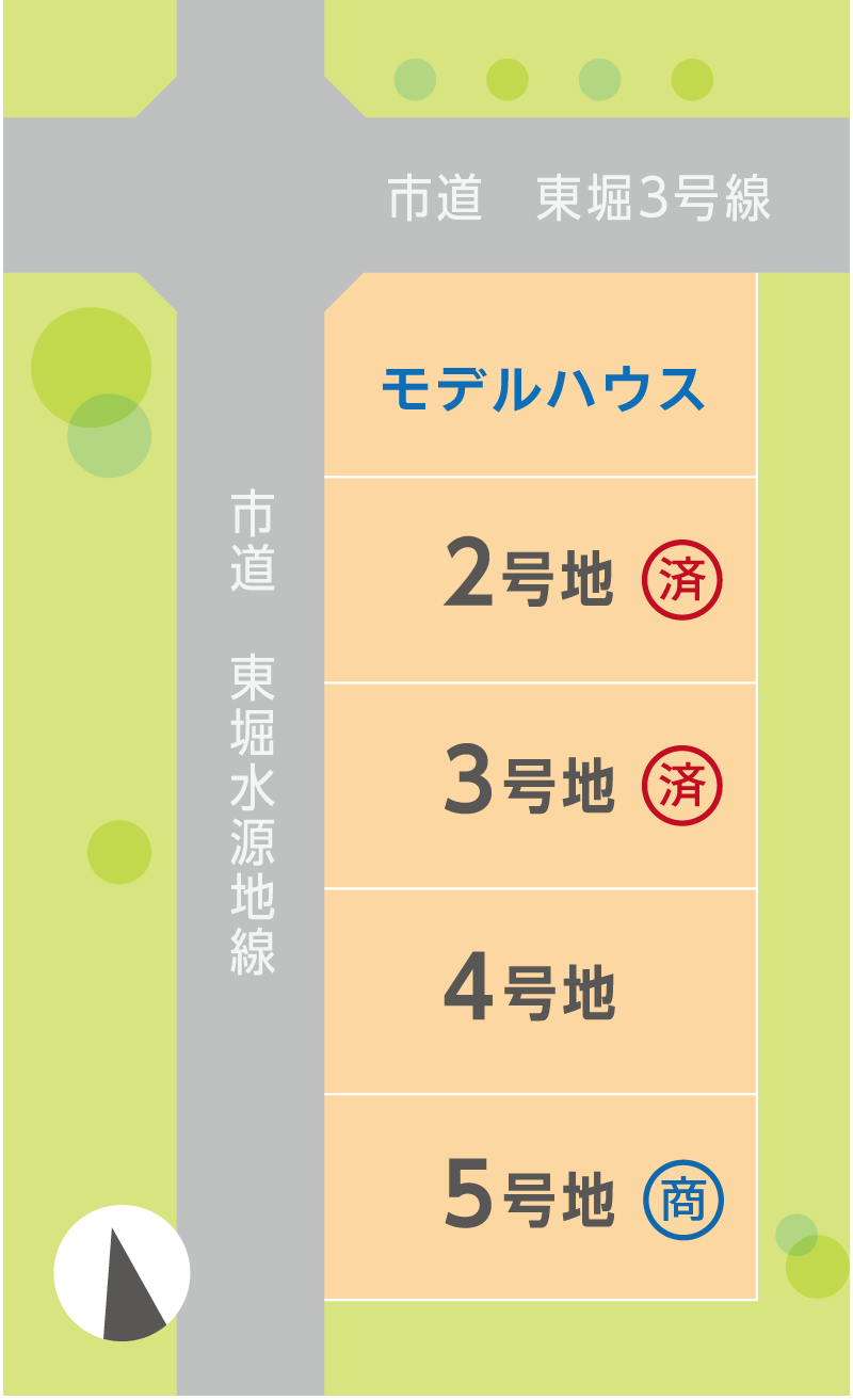 水内3期分譲地　区画図