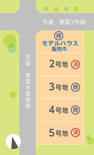 ガーデンプレイス水内Ⅲ（福知山市）　区画図