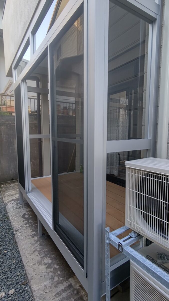 外部を内部に ベランダ下の空間をサンルームに変身 ヨネダリフォーム福知山店 スタッフブログ 京都府福知山市の住宅リフォーム 住まいのリフォームは京都の建設会社 ヨネダ