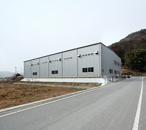 工場建築の施工事例外観　エンゼラス有限会社様（兵庫県）