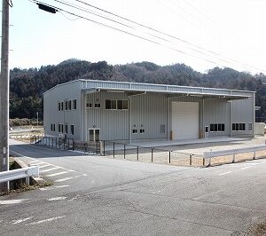 工場建築の施工事例外観　エンゼラス有限会社様（兵庫県）