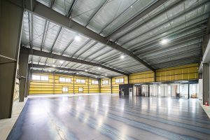 倉庫建築の施工事例内観　有限会社ミュージックデリバリー様（大阪府）