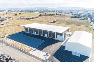 工場建設の施工事例外観　深見シェルモールド工業株式会社様(愛知県)