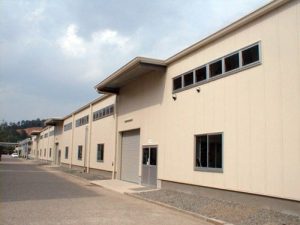 工場建設の施工事例外観　パナソニックライティング株式会社様(京都府)