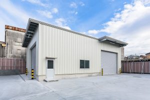 倉庫建設の施工事例外観　有限会社コスモテクノ様(愛知県)