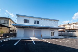 倉庫建設の施工事例外観　株式会社早川塗料販売様(愛知県)