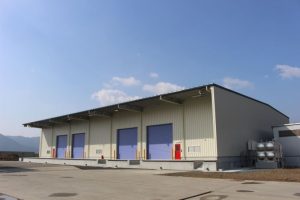 倉庫建設の施工事例外観　氷上急行運輸倉庫株式会社様(兵庫県)