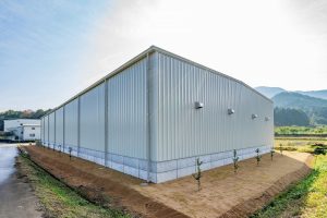倉庫建設の施工事例外観　ホルベイン画材株式会社様(兵庫県)