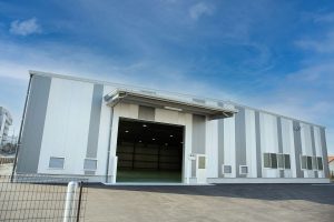 倉庫建設の施工事例外観　ウェルコムデザイン株式会社様(兵庫県)