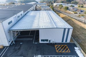 倉庫建設の施工事例外観　国産部品工業株式会社様(京都府)