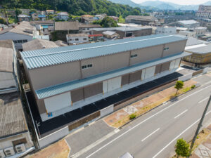 倉庫建設の施工事例外観　トミクラ産業株式会社様(兵庫県)